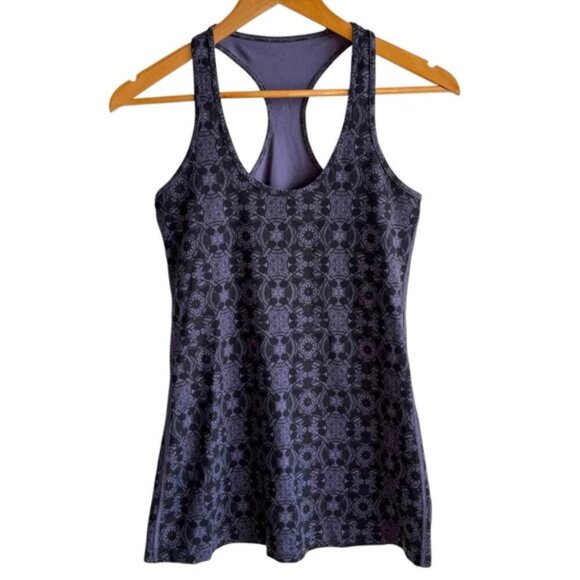 Lululemon Cool Racerback Tank Size 4 Mini Prisma Nightfall Black Grape - Picture 3 of 9